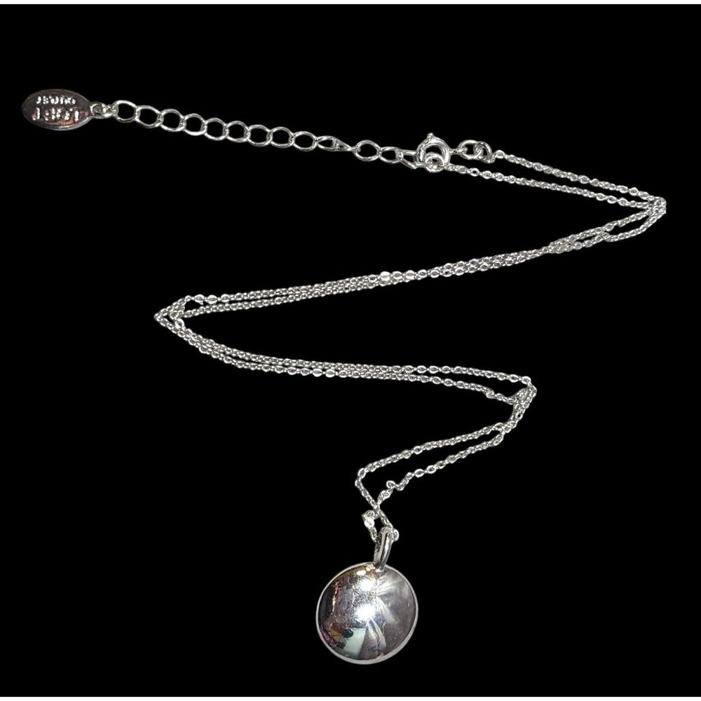 Loft Outlet Preppy Modern Silver Tone Pendant Necklace